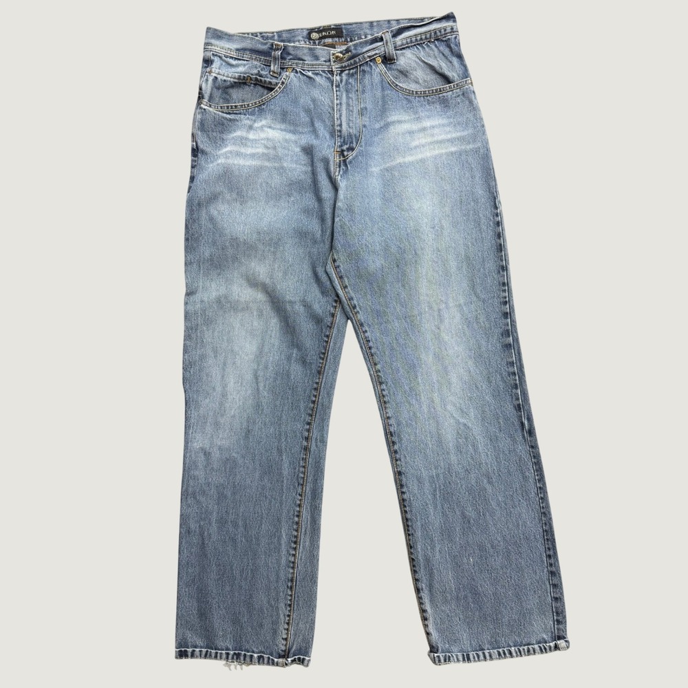 Sean John Jeans Men 34 Vintage Y2K Baggy Wide Leg Light Wash Hip Hop Denim